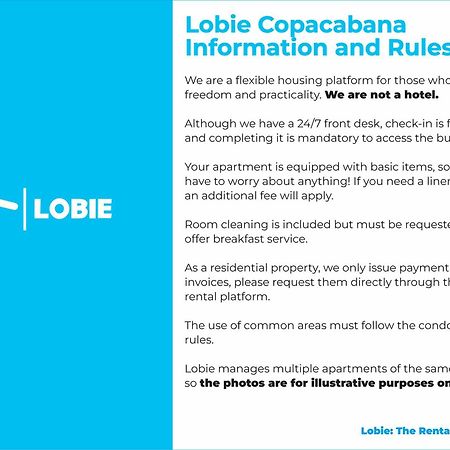 Apartament Lobie Copacabana Rio de Janeiro Zewnętrze zdjęcie